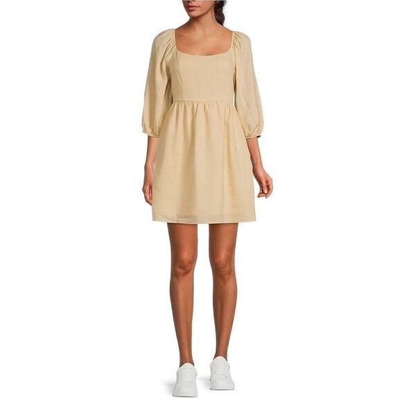 NWT Every Square Neck Babydoll Mini Dress - Picture 1 of 11